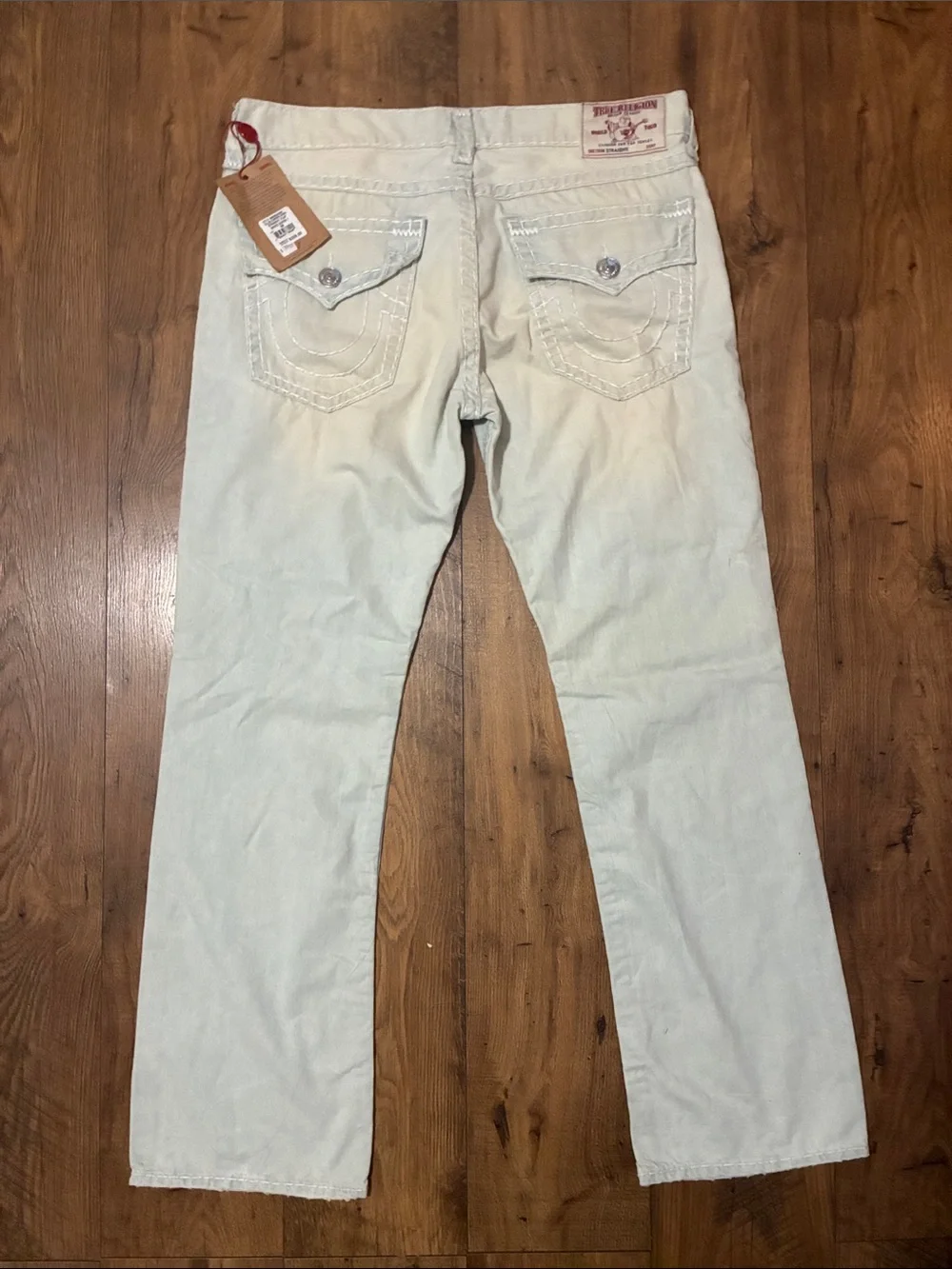 True Religion Men's Light White Straight Jeans size 38